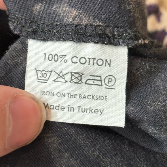 Dries Van Noten long sleeve shirt Purple cream black abstract pattern sz small - Picture 8 of 11